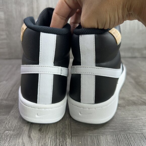 Nike Court Royale 2 Mid Women's 12/Men's 10.5 Black Leather Shoes CT1725-001 - Picture 6 of 9